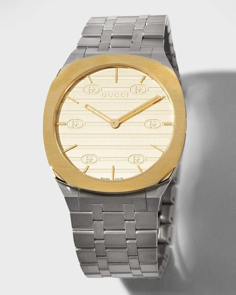 Gucci 25H 34mm Two-Tone Bracelet Watch 1
