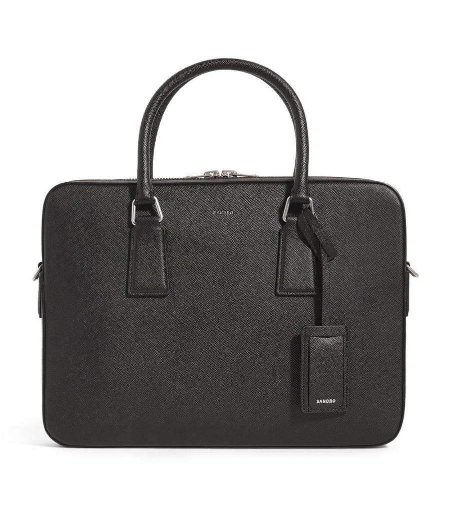 SANDRO Leather Slim Downtown Briefcase