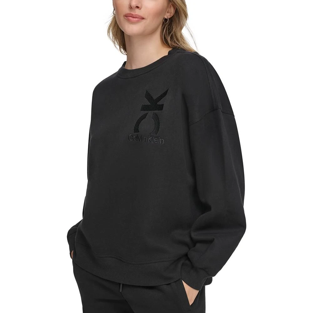 Calvin Klein Women's Oversized Logo Crewneck Sweatshirt 3