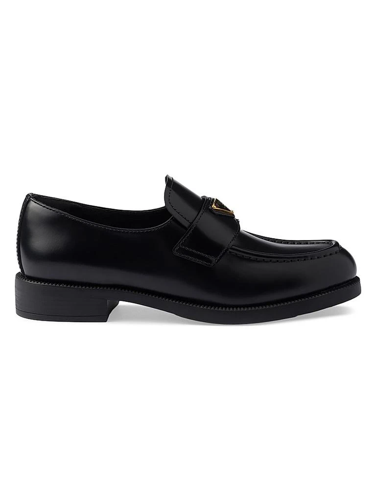 Prada Leather Logo Slip-On Loafers - Shoes - Compare Prices  display picture 1