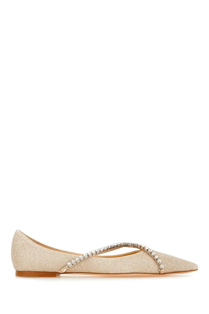 Jimmy Choo Embellished Leather Genevi Flat Ballerinas 1