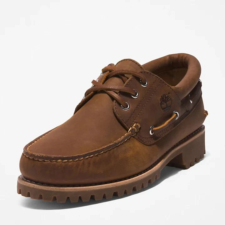 Timberland 3-Eye Lug Handsewn Boat Shoe for Men in Light Brown 9