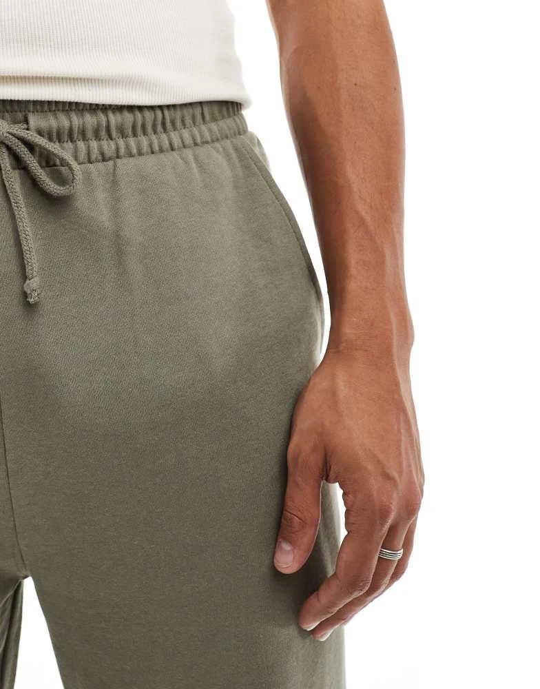 ASOS ASOS DESIGN tapered joggers in khaki 4