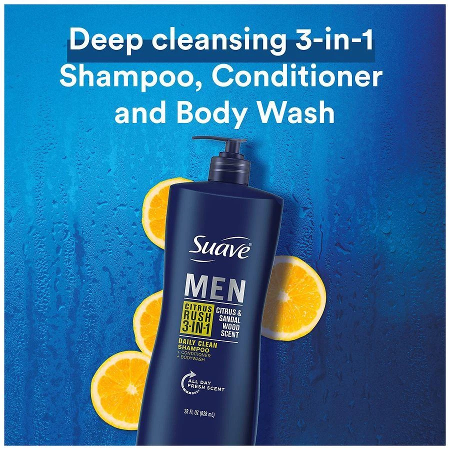 Suave 3-in-1 Shampoo Conditioner Body Wash Citrus Rush 5