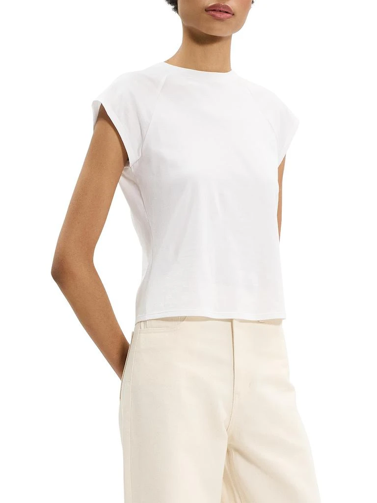 Theory Raglan Cotton Cap-Sleeve T-Shirt 3