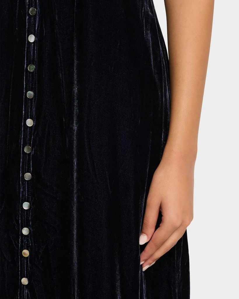 Sea Clarice Lace-Trim Velvet Midi Dress 5