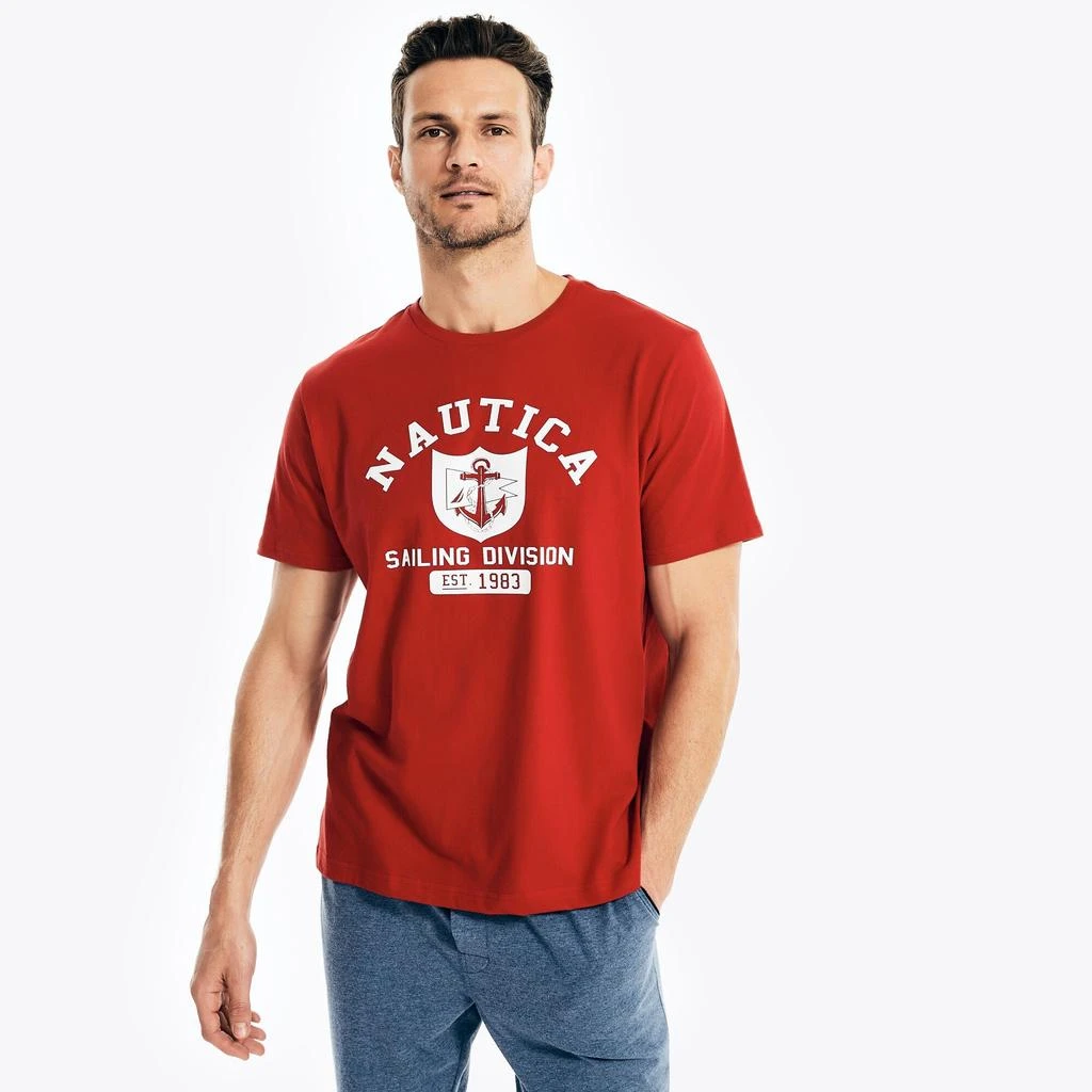 Nautica Nautica Mens Sailing Division Graphic Sleep T-Shirt 1