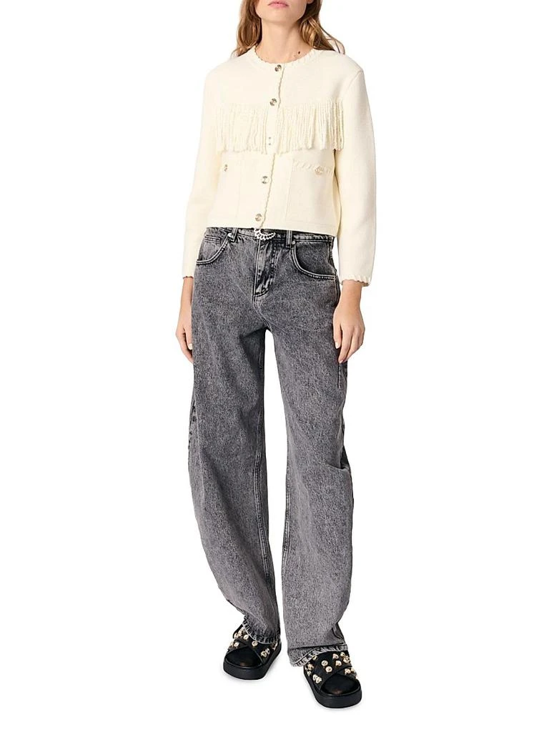 Maje Fringed Cardigan 8