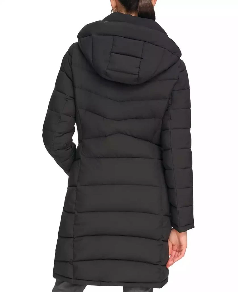 Calvin Klein Women's Hooded Stretch Puffer Coat, Created for Macy's 2