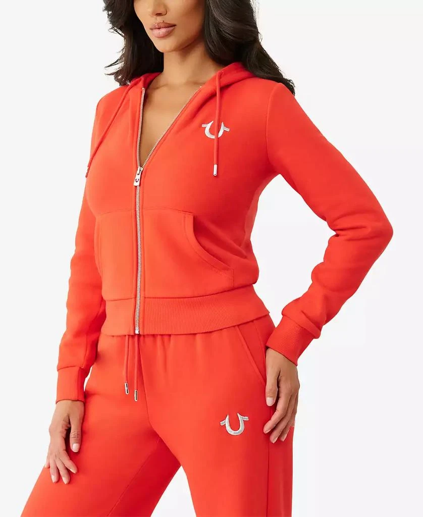 True Religion Women's Lurex Buddha Zip Up Hoodie 3