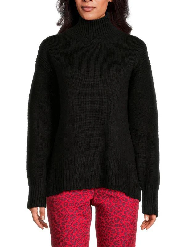 Joseph A Drop Shoulder Mock Turtleneck Sweater 1
