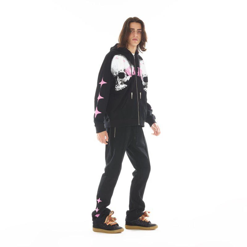 Cult Of Individuality Zip Hooded Sweatshirt "Life Is Pain" In Black 2