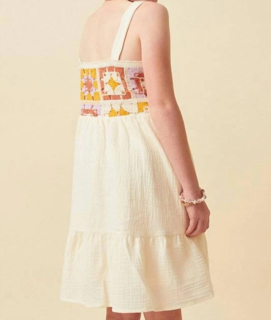 Hayden LA Youth Girl's Rosalie Crochet Bodie Dress In Multi 3