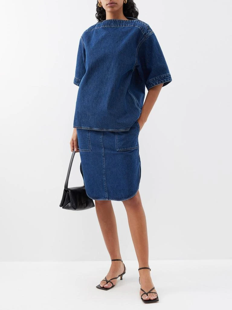 Toteme Boat-neck denim top 2