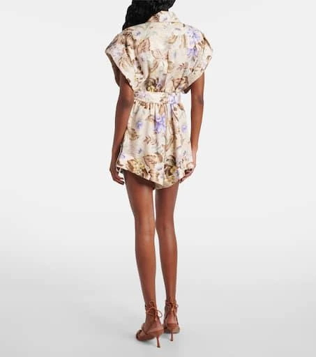 Zimmermann Floral linen romper 3
