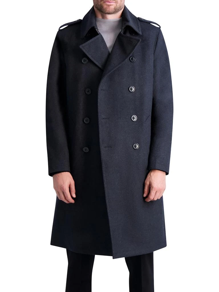 Karl Lagerfeld Paris Double Breasted Trench Coat 4