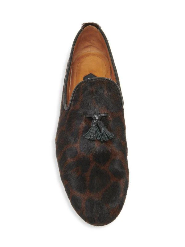 Tom Ford Leopard-Print Calf-Hair Slippers 5