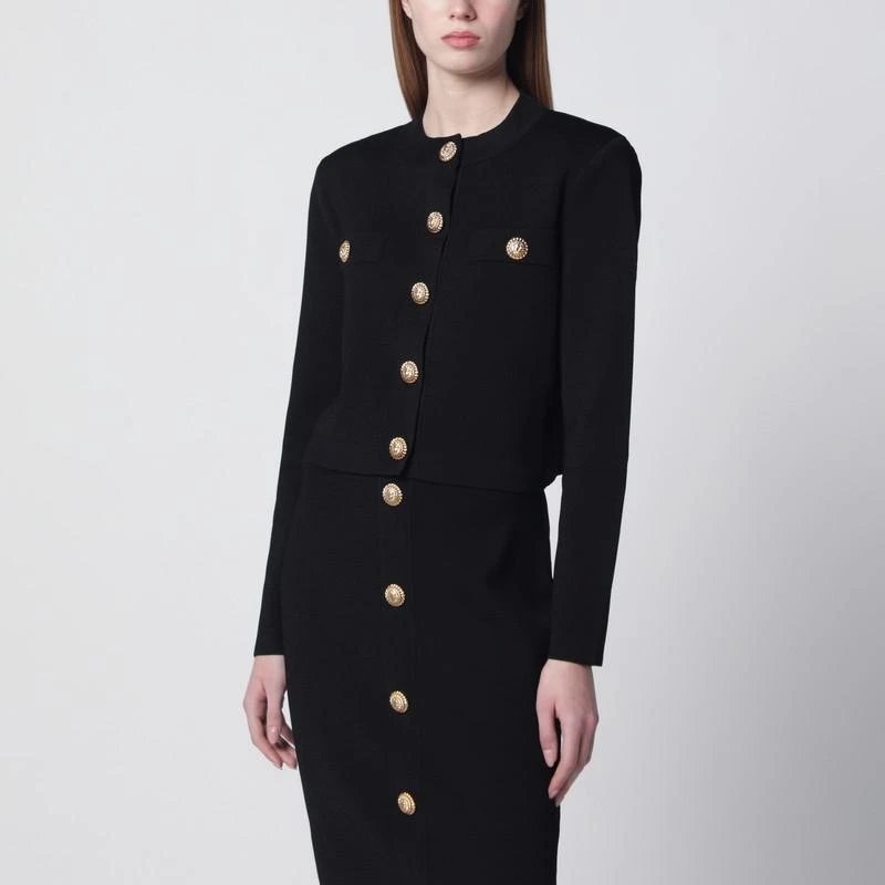 Balmain Black tweed cardigan