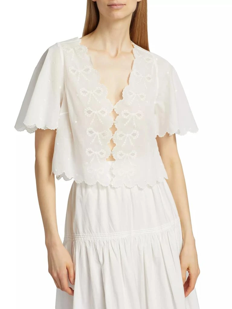 DÔEN Kacy Embroidered Cotton Voile Top 3