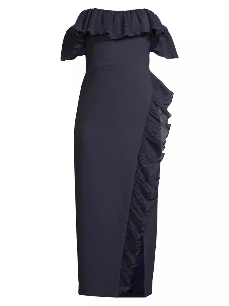 Likely Aldave Off-The-Shoulder Ruffled Midi-Dress 1