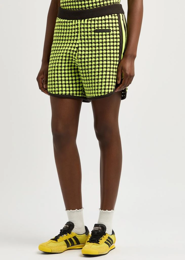 Adidas Patterned-intarsia crochet-knit shorts 2