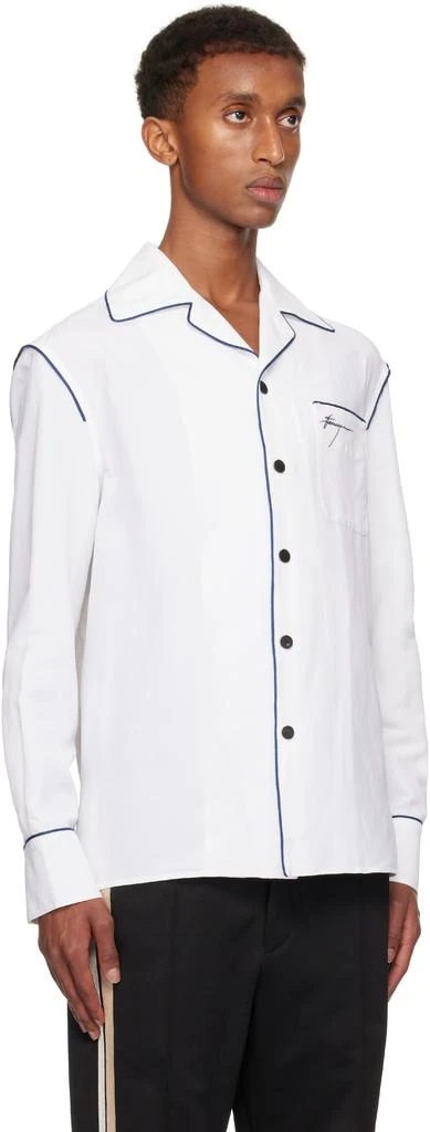 Salvatore Ferragamo White Pajama Shirt 2