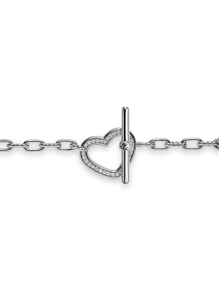David Yurman DY Madison Heart Toggle Chain Necklace in Sterling Silver 4