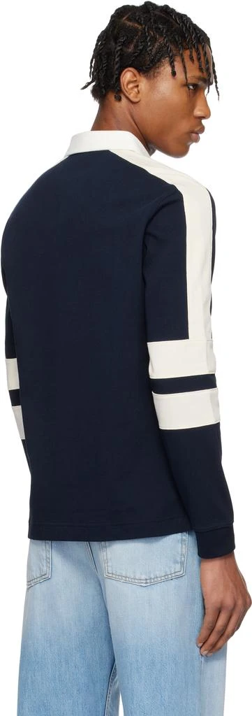 Lacoste Navy & White Colorblock Rugby Polo 3