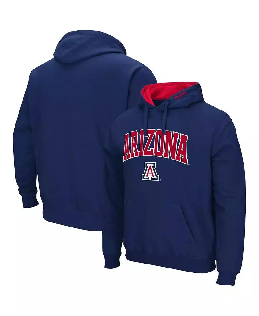 Colosseum Men's Navy Arizona Wildcats Arch Logo 3.0 Pullover Hoodie 1