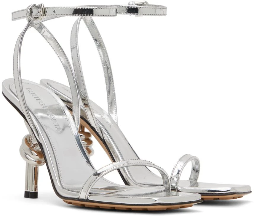Bottega Veneta Silver Knot Sandals 4