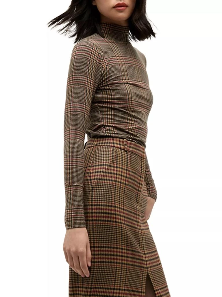 VERONICA BEARD Nate Plaid Turtleneck Top 4