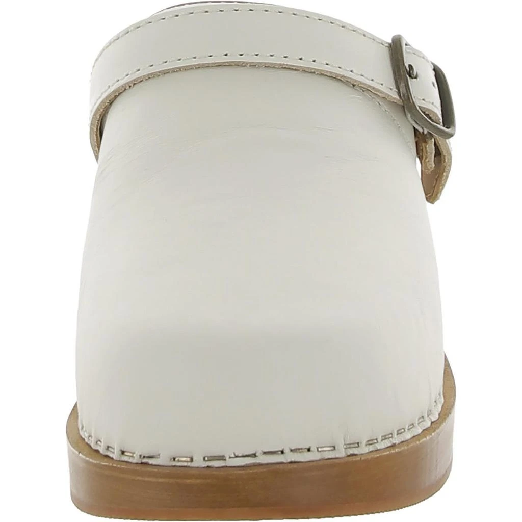 REDONE 70s Classic Womens Leather Buckle Clogs 3