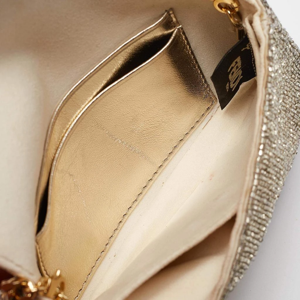 Fendi Fendi Metallic Beaded Micro Baguette Bag 10
