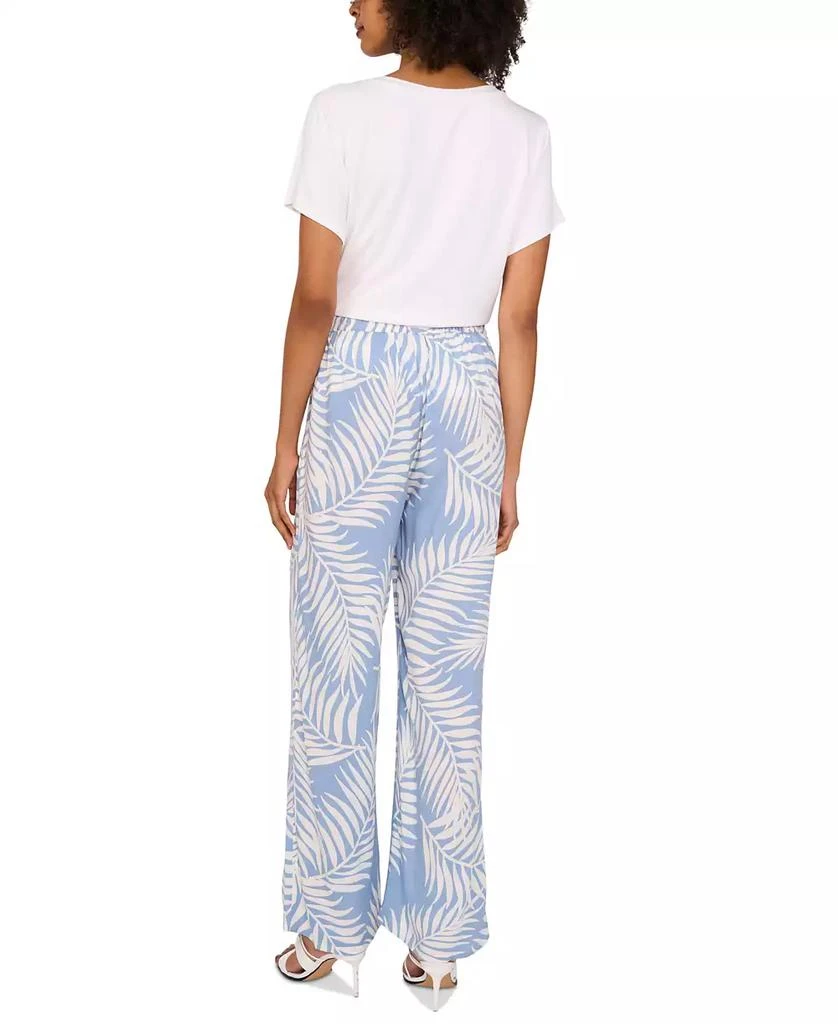Vince Camuto Women's Tropical-Print Mid-Rise Drawstring Pants 4