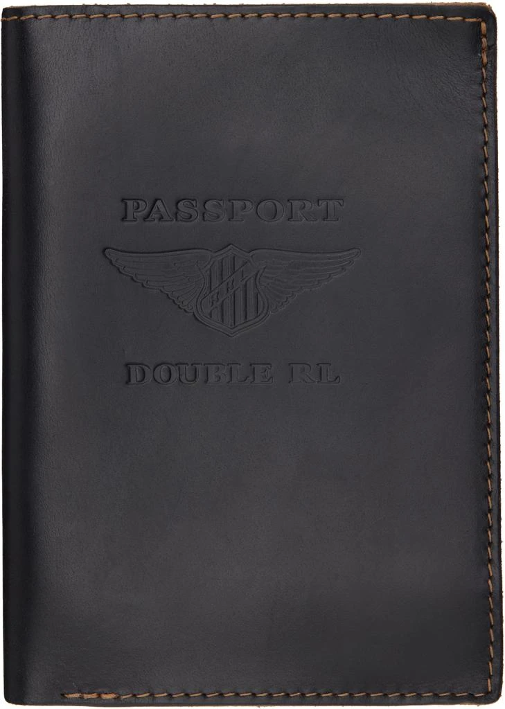 RRL Black Leather Passport Holder 1
