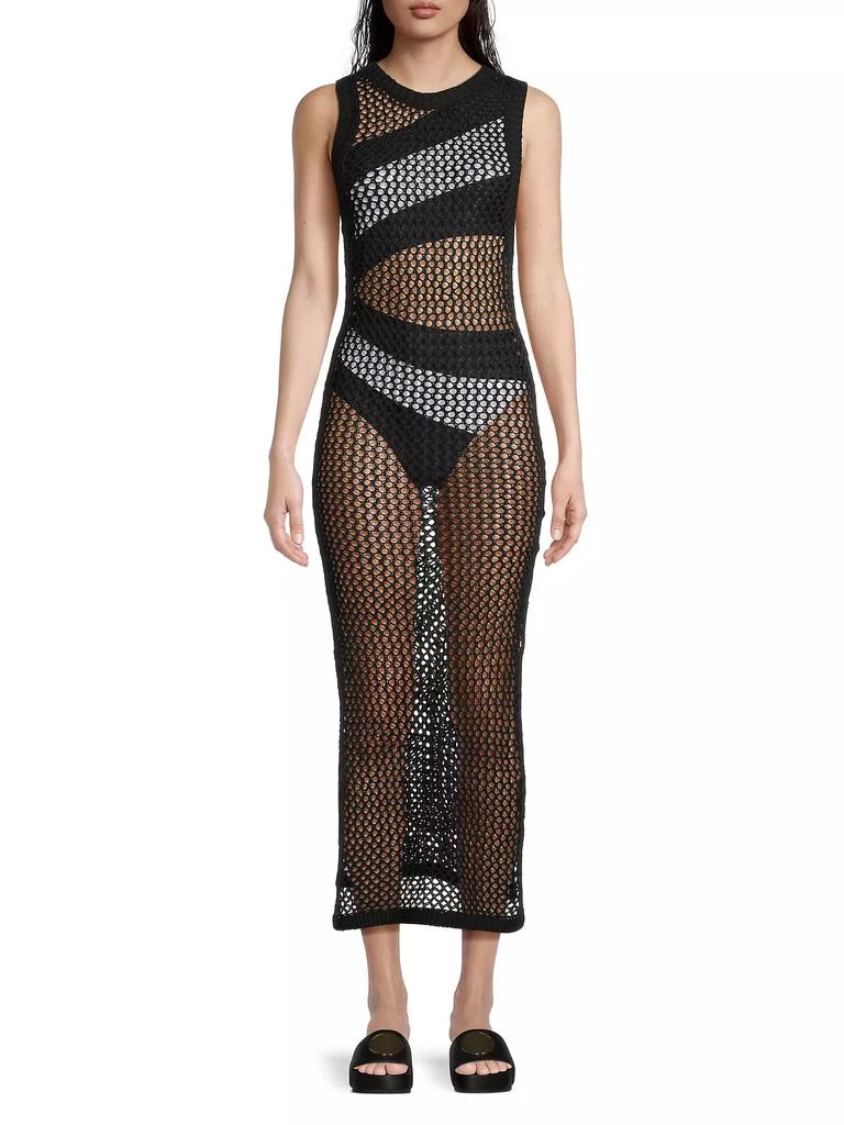 Beach Riot Holly Net Cover-Up Midi-Dress 3