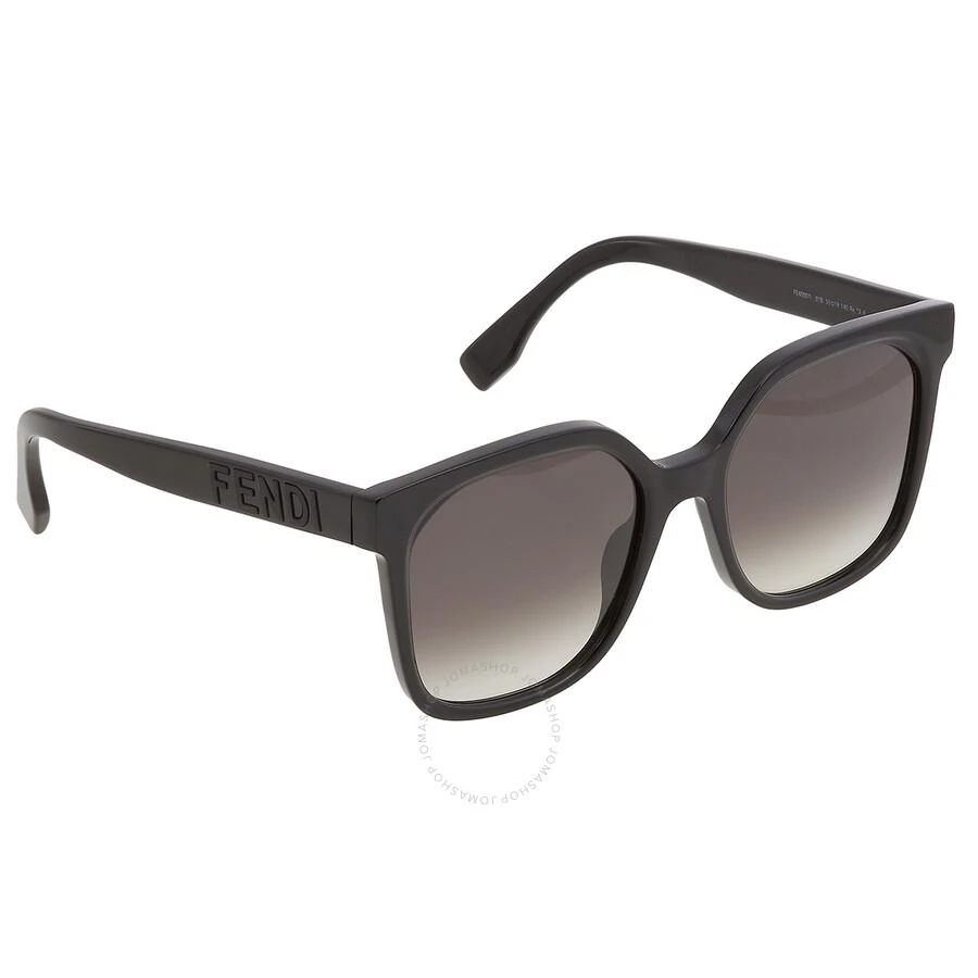 Fendi Gradient Smoke Square Ladies Sunglasses FE40007I 01B 55 2