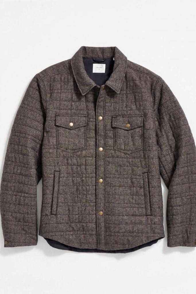 Billy Reid Men's Tweed Theo Shirt Jacket In Chocolate Tweed