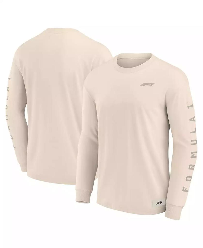 Formula 1 Men's Cream Elements Future Ground Tonal Info Long Sleeve T-Shirt