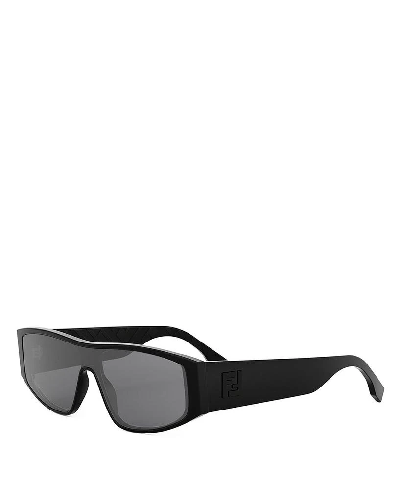 Fendi FF Squared Geometric Shield Sunglasses, 133mm 1