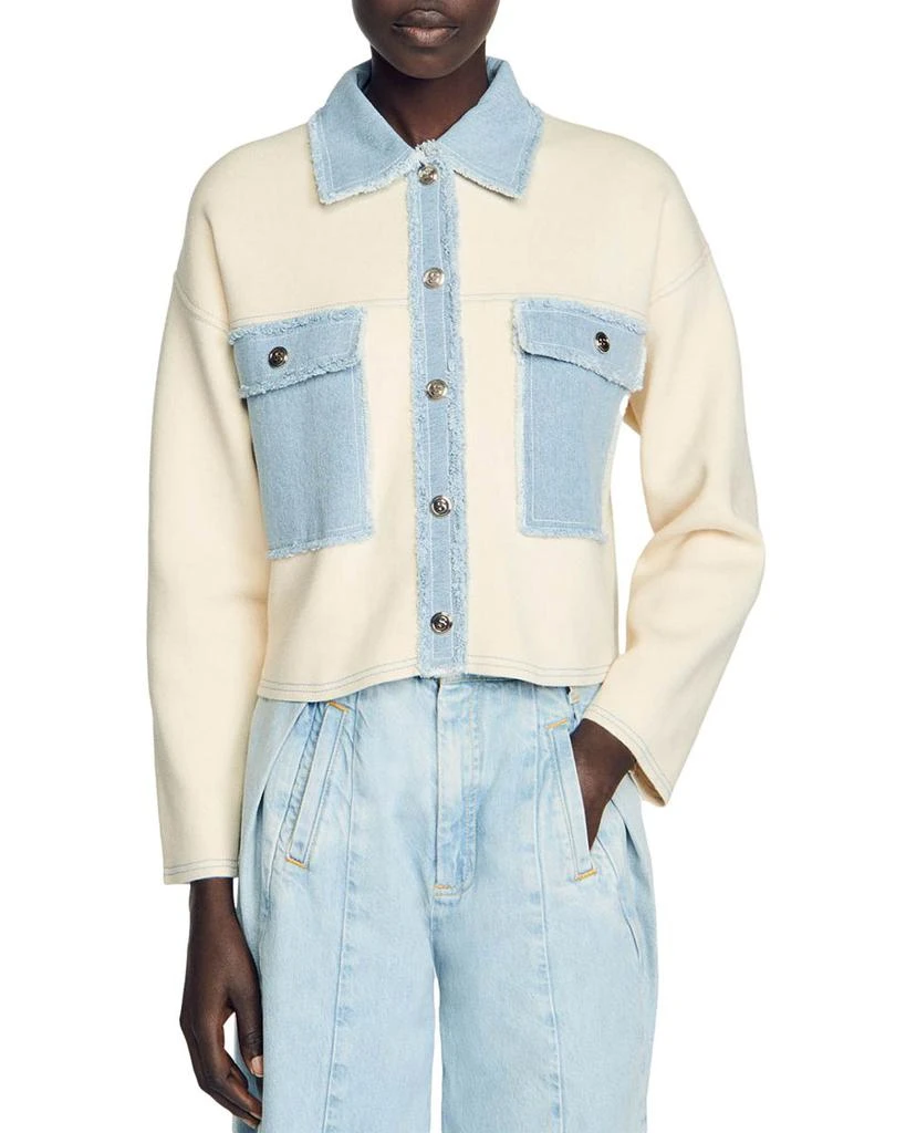 Sandro Dolly Cropped Coatigan 1