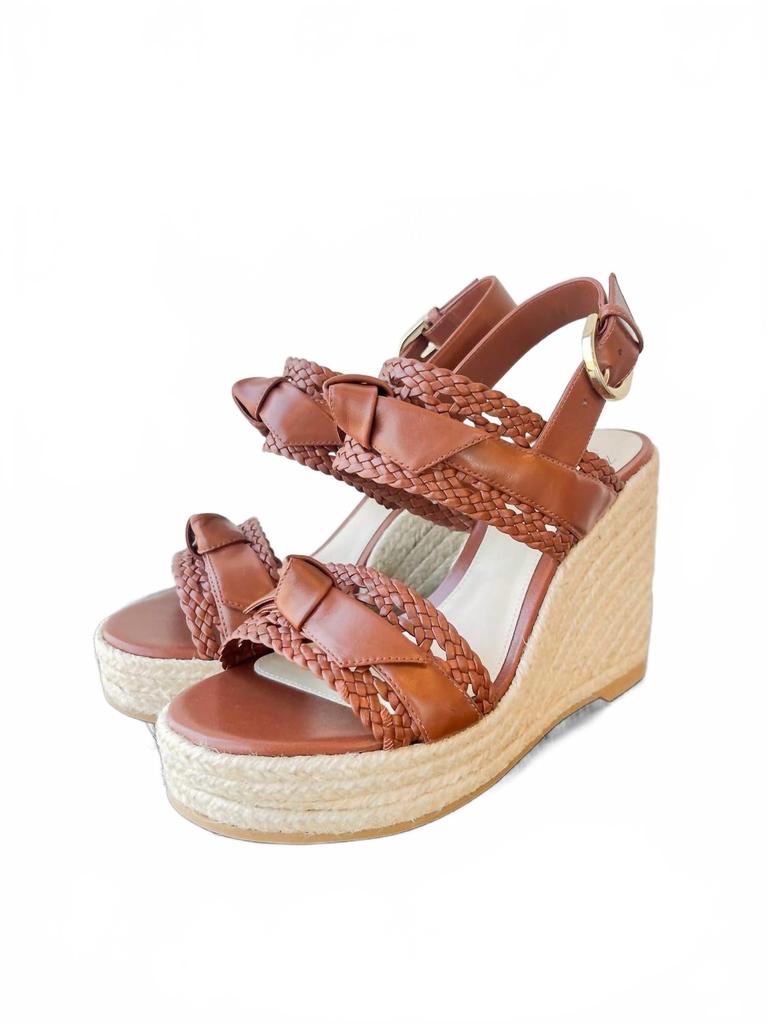 Alexandre Birman Women's Clarita Tresse Wedge In Chocolate Fondue