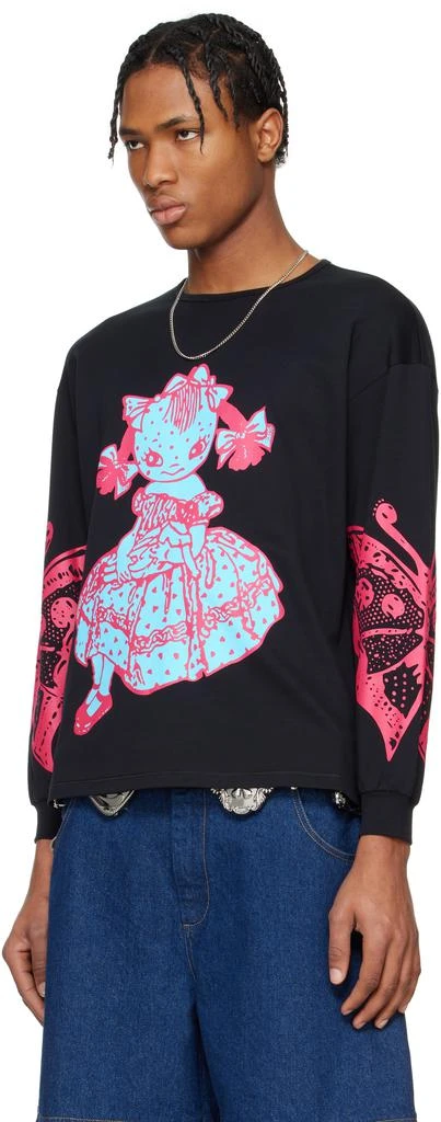 CHOPOVA LOWENA Black Dotty Oversized Jersey T-shirt 4