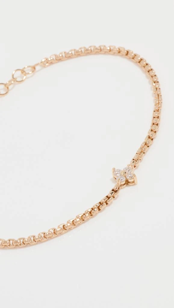 Zoe Chicco 14k Gold Quad Prong Set Chain Bracelet 3
