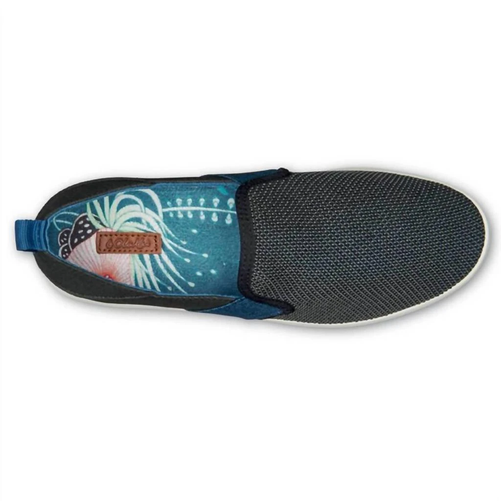 OluKai Women's Hale'iwa Shoes In Black/teal 4