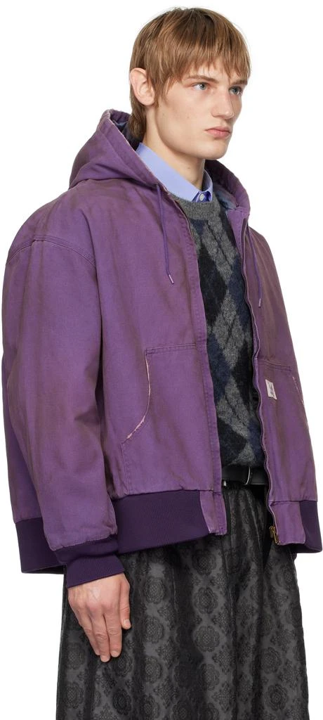 Needles Purple Zipped Work Hoodie 2
