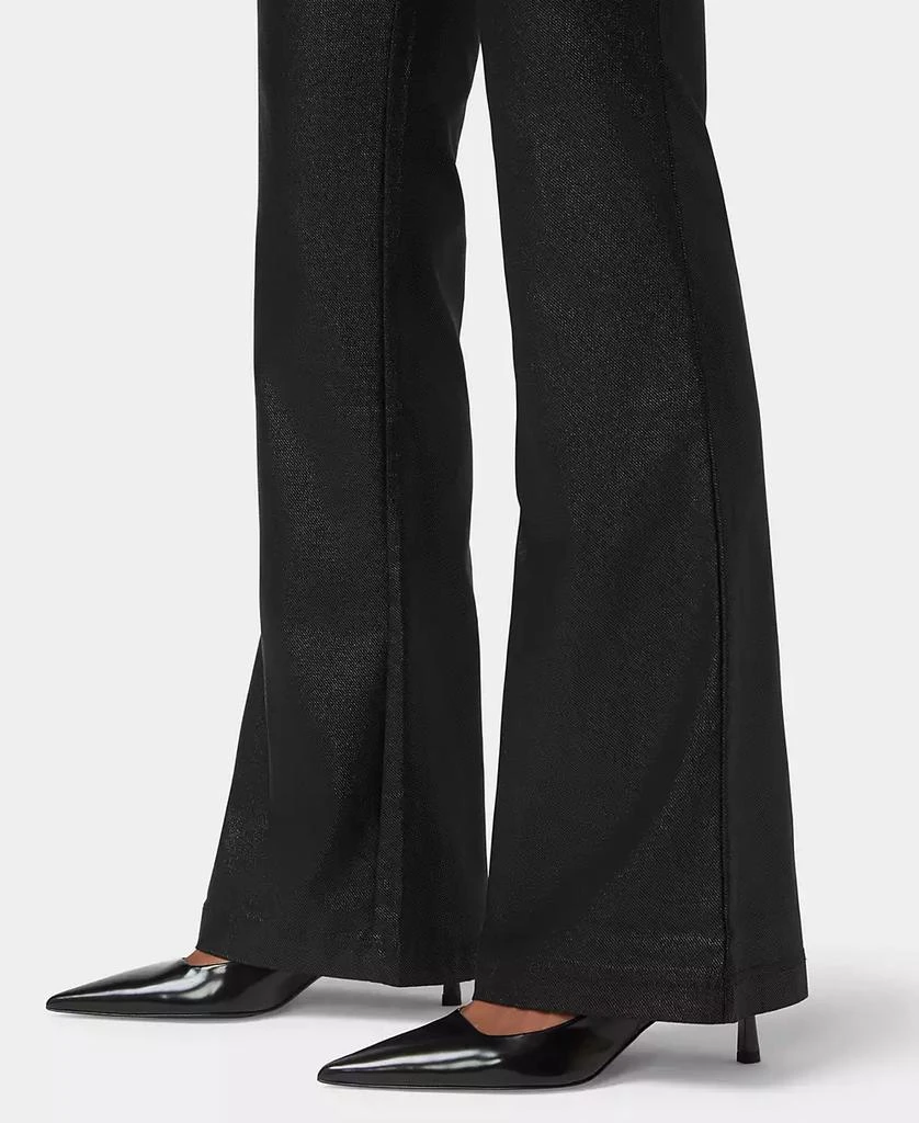 Hue Women's High Rise Shimmer Flare Leggings Pants 5