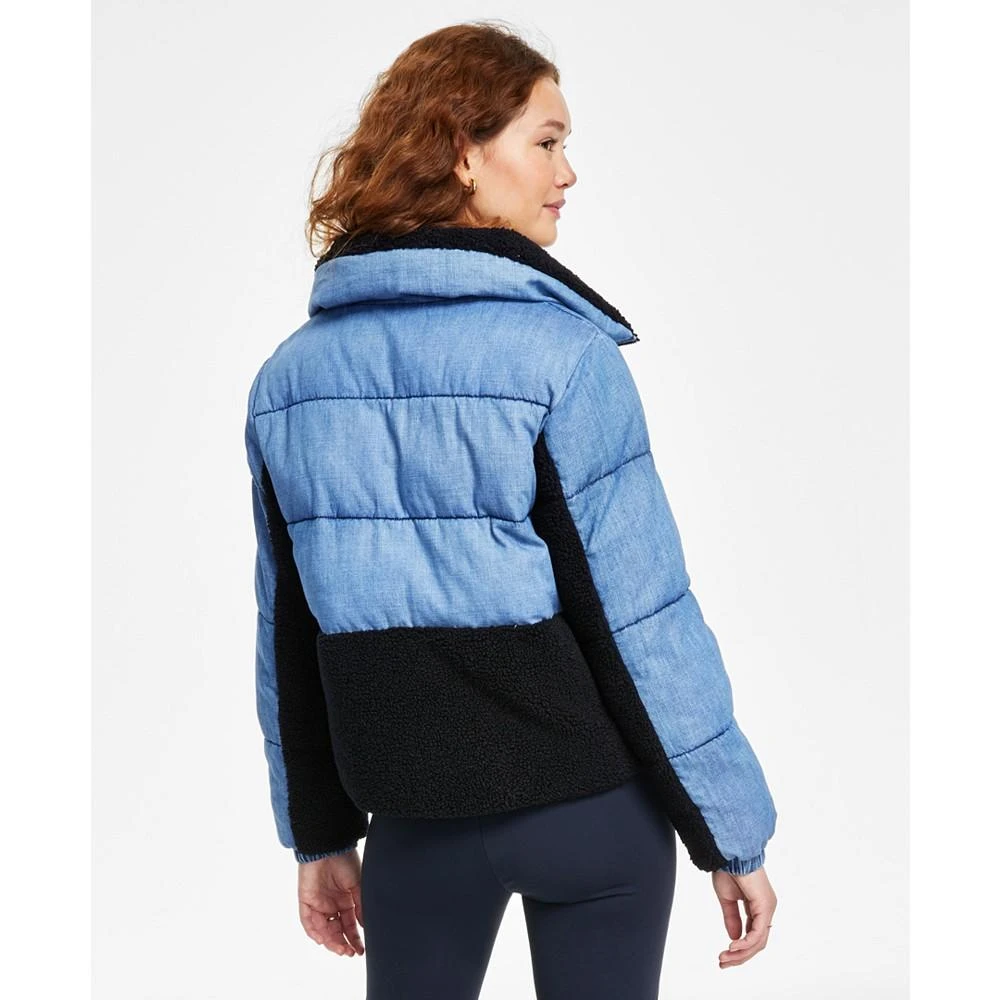 Tommy Hilfiger Women's Denim & Sherpa Puffer Jacket 2