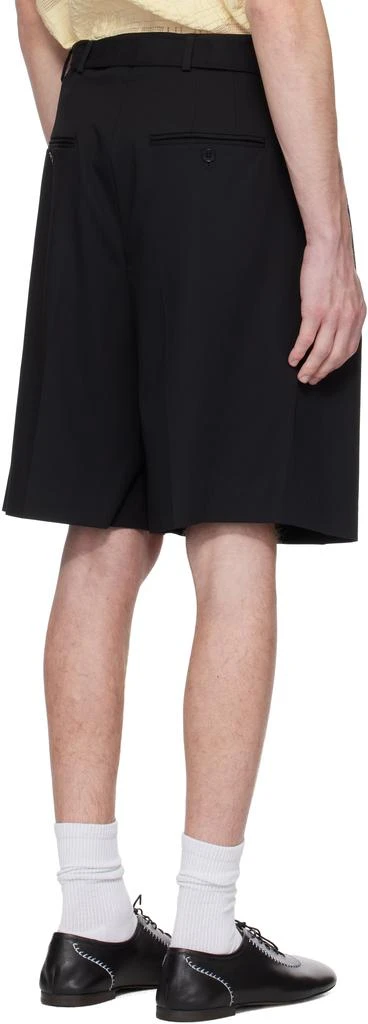 CMMN SWDN Black Marshall Pleated Shorts 3
