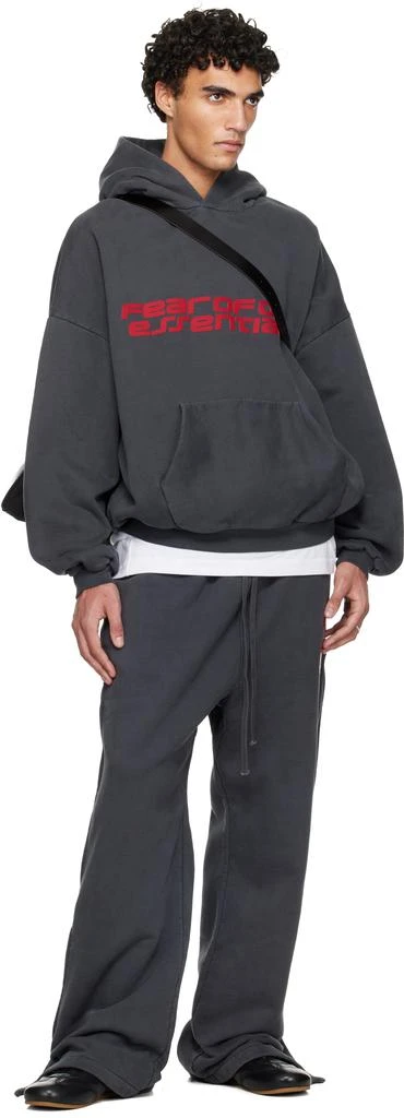 Essentials Gray Holiday Heavy Fleece Tearaway Sweatpants 4